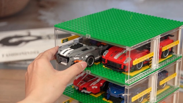 Amazon.com: NEWABWN Building Block Cars Garage Set with Display