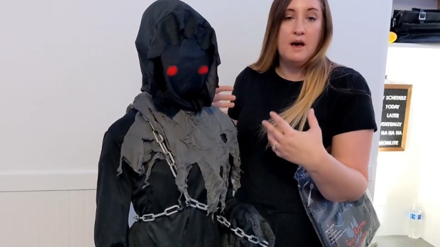 Disfraz de Segador Tenebroso para Niños Gris XL miniatura 7