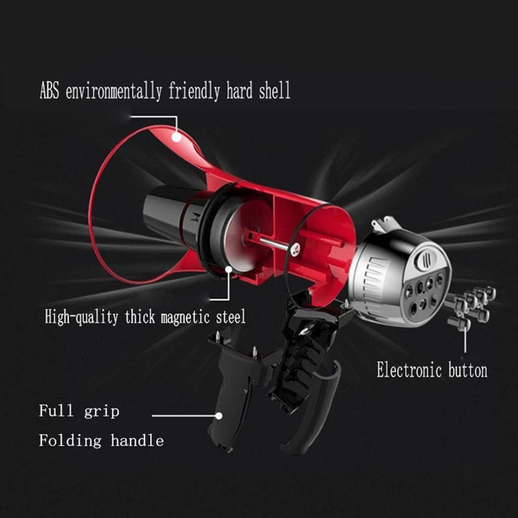 Megaphone Portable Megaphone Speaker Built-in Siren Adjustable Volume Control Coaches Bullhorn for Any Outdoor Sports Cheerleading Amplifiers(B)