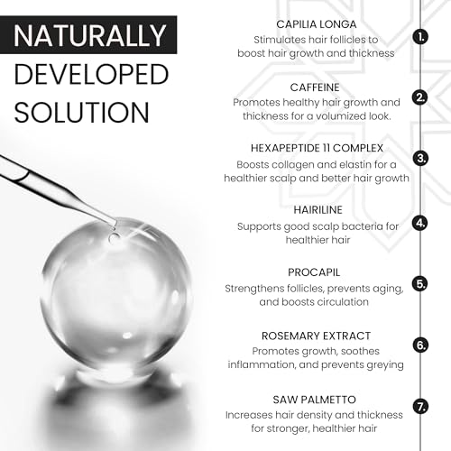 Image of STEM SERUM, Intensive Hair Growth Serum, Reduces Hair Fall and Hair Loss, Boosts Scalp Health, Contains Capilla Longa, Dermatologically Tested, All Hair Types, For Men and Women, 60ml.