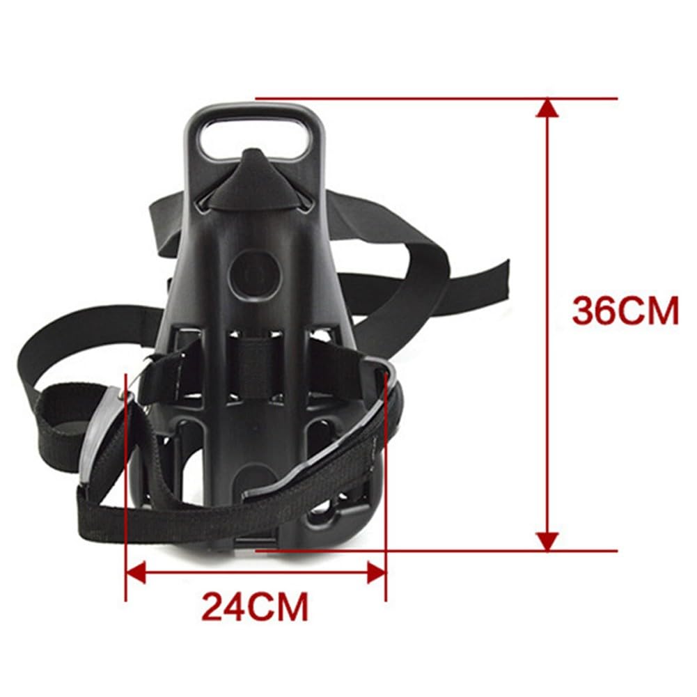 Verstellbarer Tauchflaschenhalter für Rucksäcke (7-12 l Sauerstoffflaschen), hochfestes Nylon, sichere Halterung für Freizeit- und Berufstaucher, Schwarz