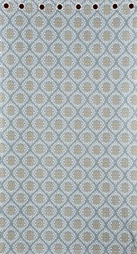 Image of Polyester Nexus Design Printed Room Darkening Window Curtains 6 Feet Set of 2 | Blackout Curtains for Bedroom Living Room Decor - Dark Grey