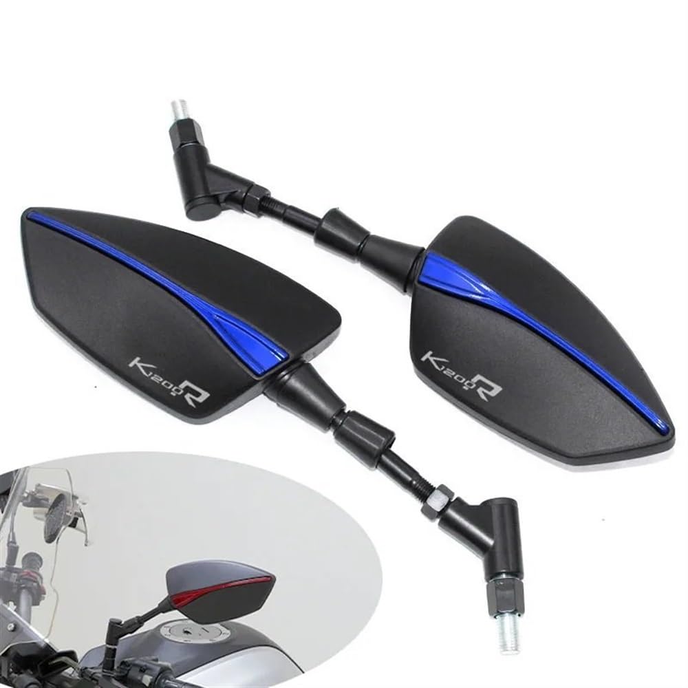 Specchietti Moto Manubrio Per B&MW K1200R K1300R K 1200/1300 R Specchietti Retrovisori Moto Universali 8MM 10MM Scooter (Color : 1)