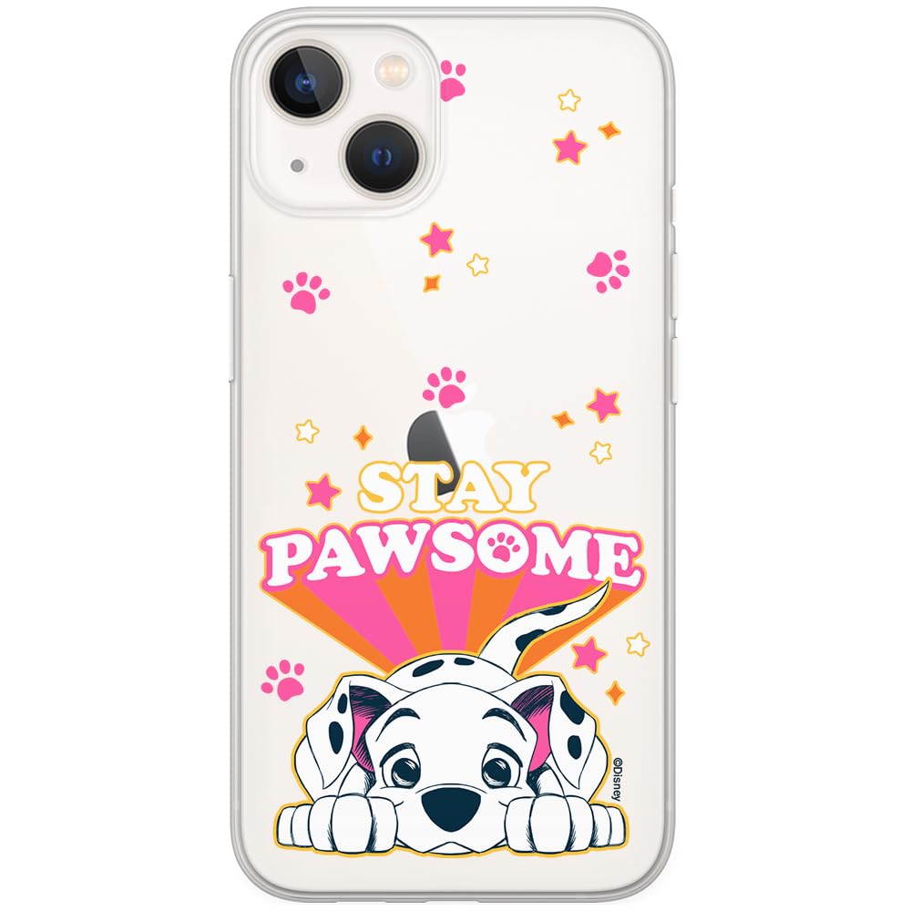 ERT GROUP mobile phone case for Iphone 13 MINI original and officially Licensed Disney pattern Dalmatian 007 optimally adapted to the shape of the mobile phone, partially transparent
