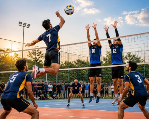Image of Volleyball Size 5 | Soft Touch PU Leather Ball | Waterproof Volleyball for Indoor & Outdoor Play | Training Ball for Kids, Adults, School, College & Practice (vollyball)