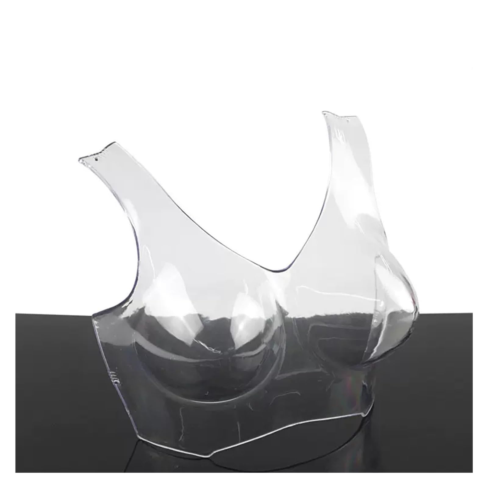 GOCHUSX Bra Display Stand, Underwear Display Rack, Bra Mannequin for Display, Model Props, Mannequin Hangers Bracket, Half-Length Plastic Mannequin ( Color : Clear-82x26cm , Size : 2PCS )