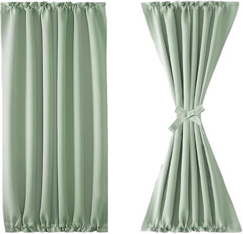 Miniatura 501 de DWCN Cortinas para puerta francesa: cortina térmica con bolsillo para barra para puertas con ventana de cristal, puertas de cocina y patio