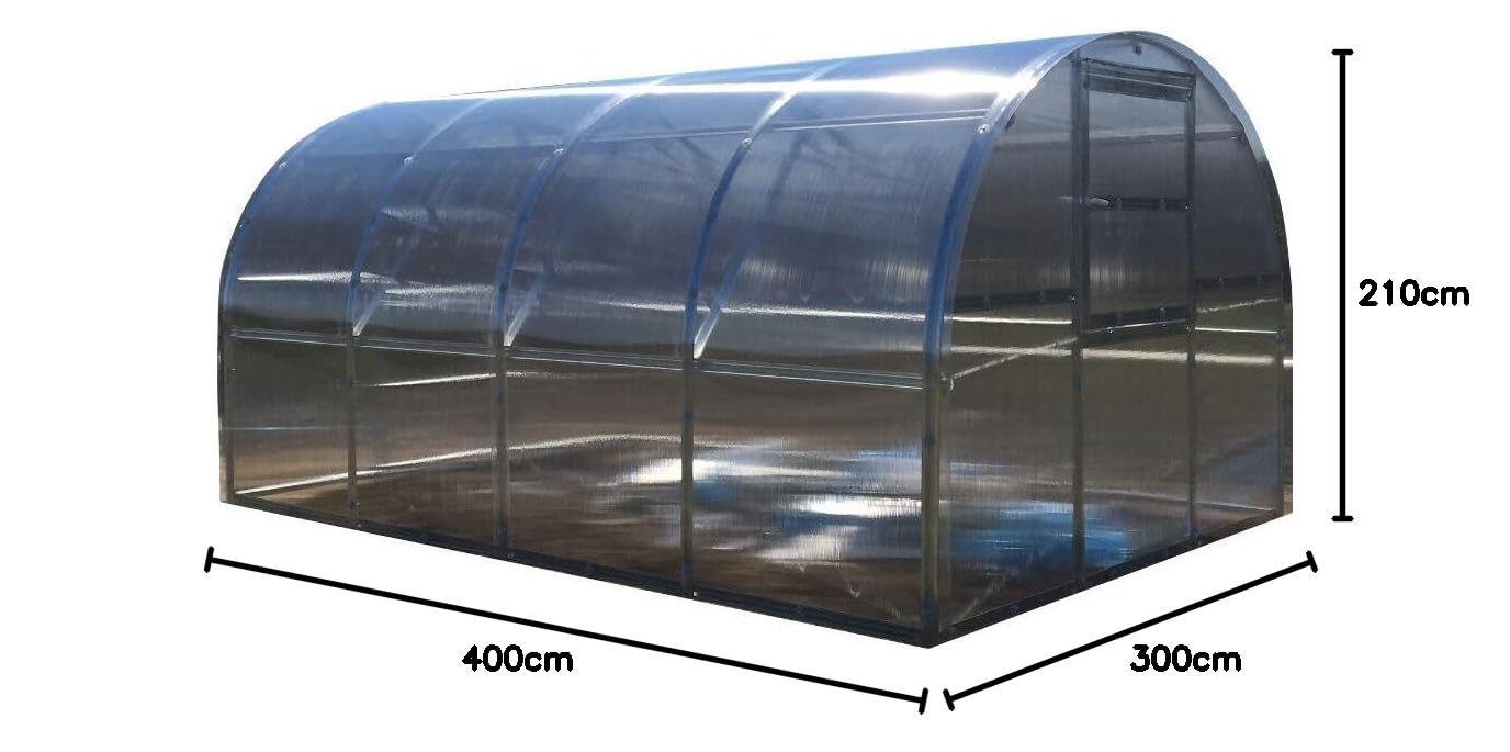 Invernadero Baltic LT 3 x 4 m (largo x ancho) con policarbonato de 6 mm