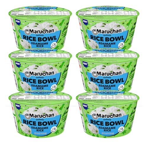 Image of Maruchan Instant Rice Bowl with Edamame - Microwavable Quick & Easy Side Dish or Meal for Kids, Students and Busy Families - 3.77 Oz. (6 Pack)
