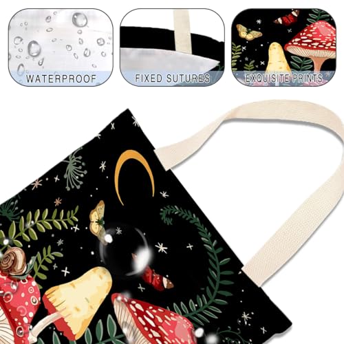 Image of Car Trash Bag Hanging No Snap Small Garbage Bag for Car Back Seat Cute Printed One-handed Strap Trash Bags Car Accessories-Mushroom Car Trash Bags