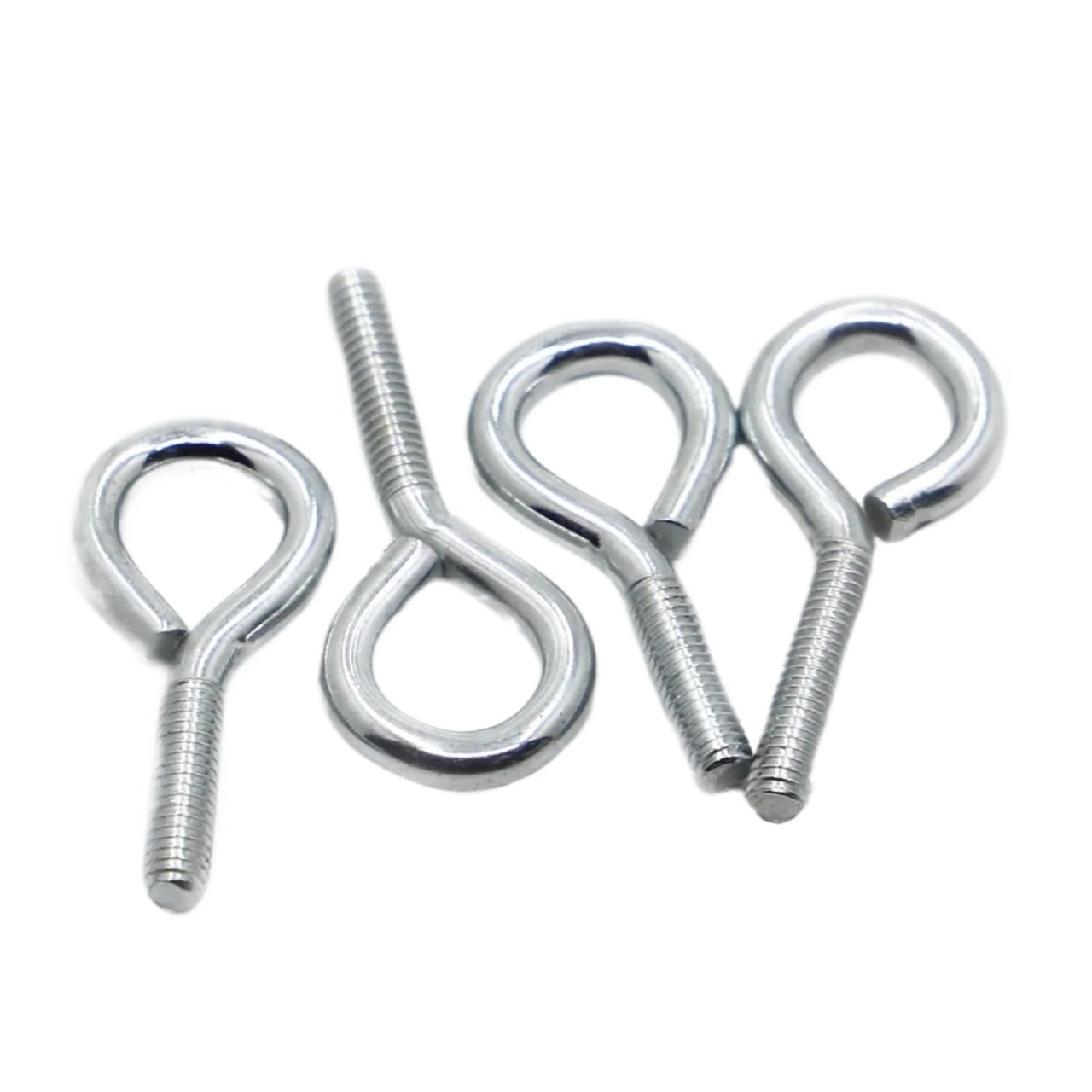 TRRYUIP Eye Hooks Galvanized Steel Sheep Eye Screws Ring Hook Hanging Screw Bolt M3 M4 M5 M6 M8 M10(8mm,M6 5pcs)