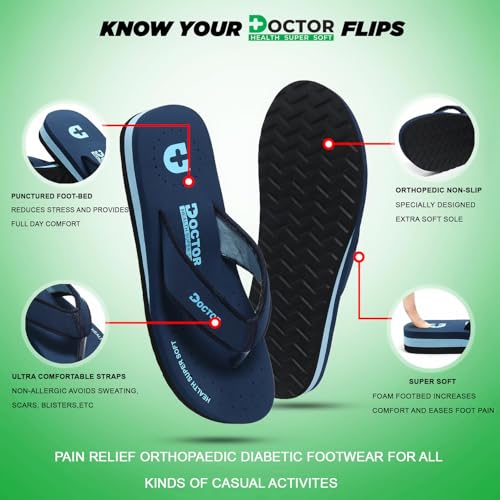 Image of DOCTOR HEALTH SUPER SOFT Newly Slipper for Women Premium | Soft | Comfortable | Orthopaedic | Diabetic | Lightweight | Pregnancy | Antiskid | Slippers for Women's