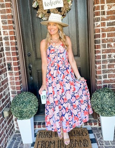 Image of GRACE KARIN Womens Summer Floral Maxi Dresses 2026 Long Flowy Boho Dress Beach Vacation Sundresses Casual Clothes with Pocket