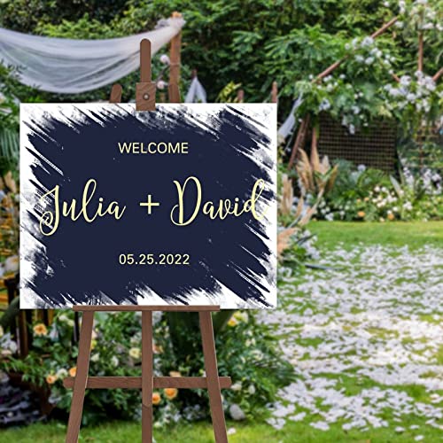 Panneau de calligraphie mariage personnalisable en affiche decorative 40x50 cm