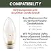 612 Vermont Ultra Bright, Battery Operated LED Window Candle Replacement Bulbs, VT-1935-R4-W, for White Candlesticks (4 Bulbs/Pack)