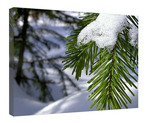 Toile Welcome Back Winter ! cadre bois pour réchauffer votre déco de salon
