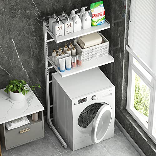 ABCOOL Über der Toilette Organzier Verstellbarer Ständer Aufbewahrungsregal für Wäschereiregal Badezimmer Raum Sparen Cover