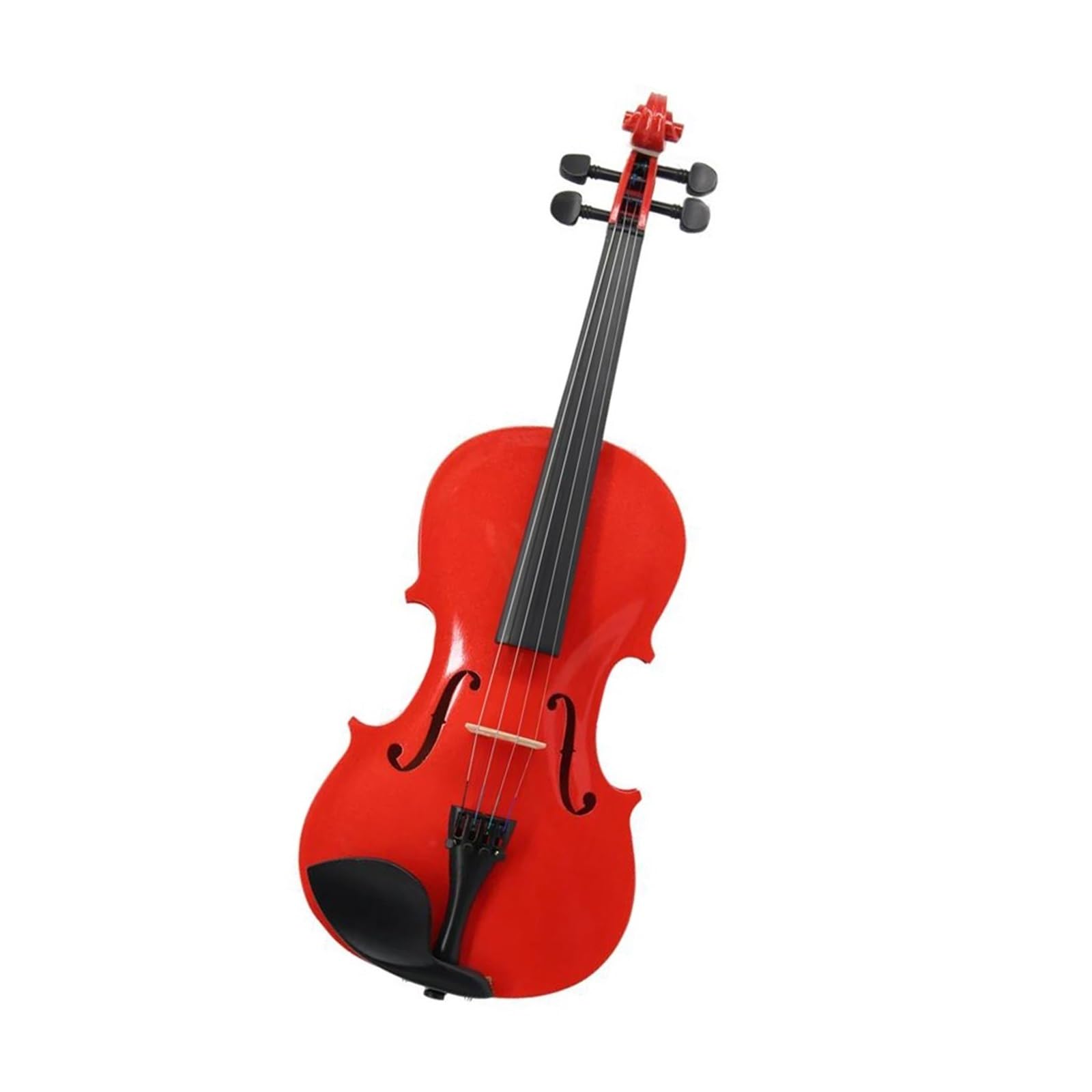 Violín Acústico Rojo 3/4 Para Principiantes Con Estuche Arco Hombrera Sordina Y Cuerdas Instrumento De Violín