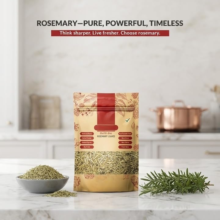 Rosemary Dried Leaves 100g For Hair Care & Hair Growth Support | Perfect for Seasoning Pasta, Soups, Salads & Herbal Tea