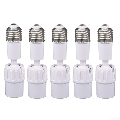 Paquete de cinco enchufes E27 con opciones de ajuste de hasta 180 grados para un posicionamiento óptimo