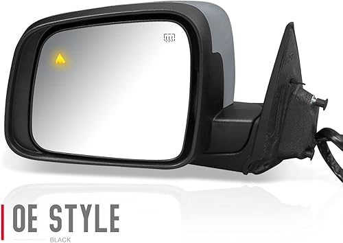Miniatura 2 de DNA Motoring OEM-MR-CH1320420 Espejo retrovisor de puerta lateral izquierdo con calor alimentado compatible con Durango 2011-2022, con detección de