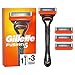 Gillette Fusion 5 Nassrasierer Herren, Rasierer + 4 Rasierklingen mit 5-fach Klinge, Vatertagsgeschenk