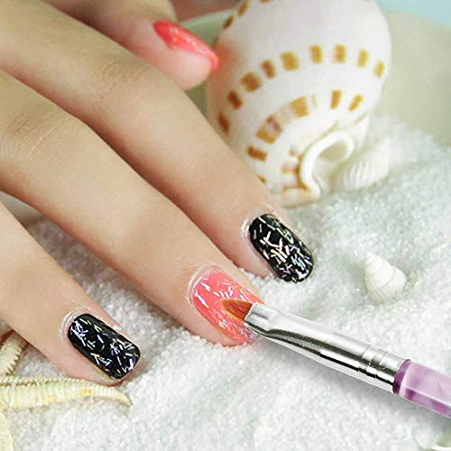 Sikeydels Pinselset 7-teilig für Nailart mit Nagelhautschieber, UV-Gel Pinselset, Präzises professionelles Malerei Salonwerkzeug, Perfekt für Gel & Acryl Nägel Nailart