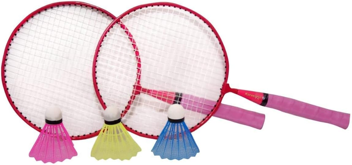Kids Badminton Set, 2 Rackets, 3 Shuttlecocks & Backpack | Nylon Alloy Badminton Racket for Kids - Baby Badminton Aluminum Toy Set for Children with Shuttlecocks and Backpack | RS-160