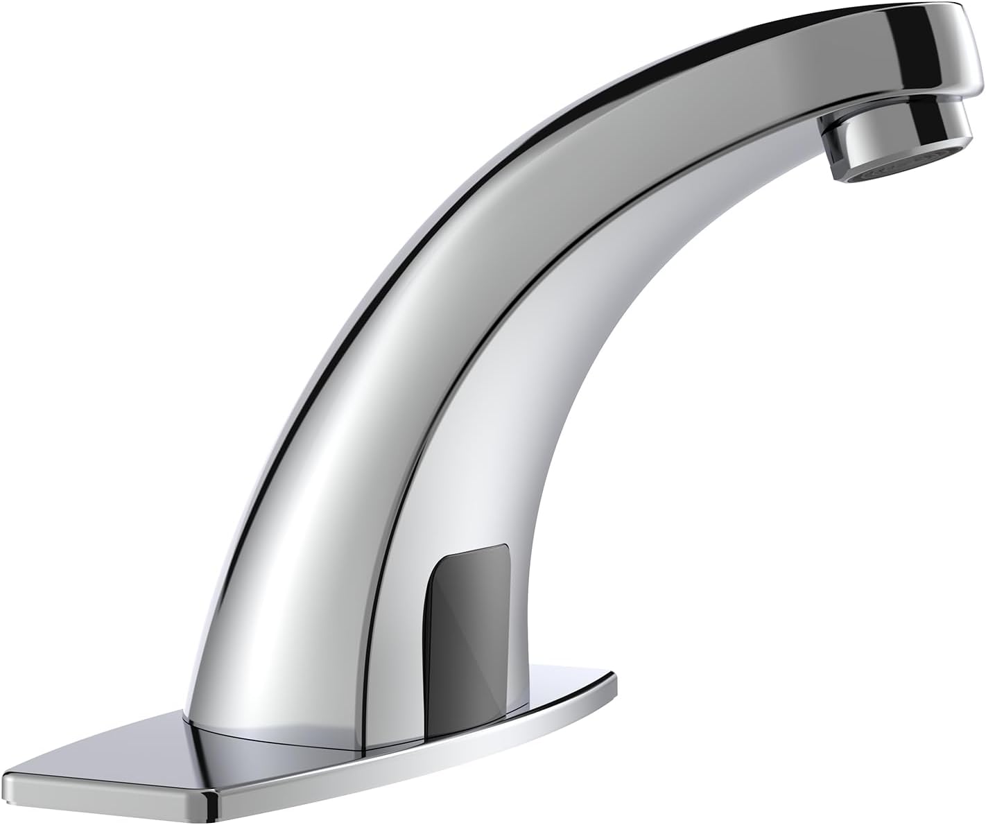 Touchless Bathroom Sink Faucet, Greenspring Motion Automatic Sensor Faucet, Hands Free Vanity Faucets with Hole Cover Plate, Modern Commercial with Control Box and Temperature Mixer, Chrome