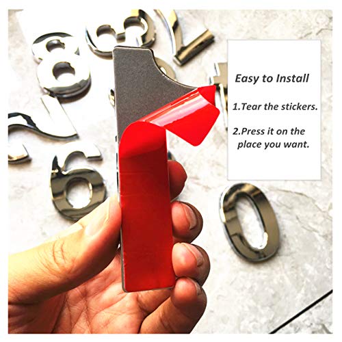4 Inch Mailbox Numbers 0 To 9, Self-Stick Silver Address Number Stickers For House /Apartment/ Office Building, Set Of 10, 3D Model, With Metal Shiny, By Hopewan. #TOP3