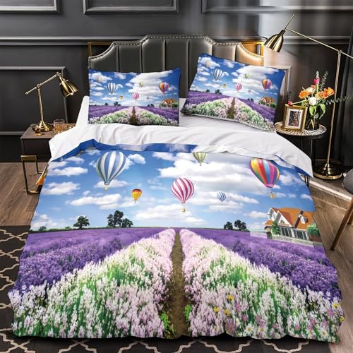 Housse de couette montgolfière 140x200 microfibre