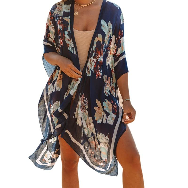 Vestido de playa midi con estampado solar para vacaciones de verano y piscina
