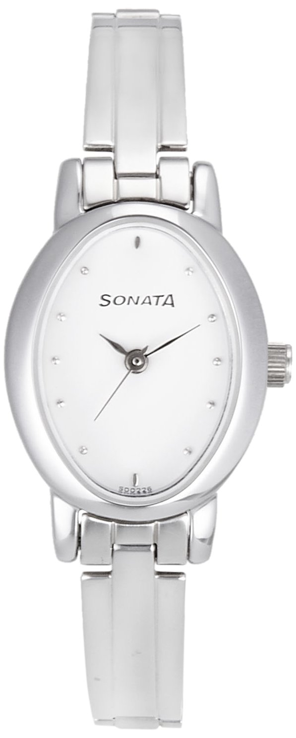 Sonata Quartz Analog White Dial Stainless Steel Strap Watch for Women-NS8100SM01 (B00GSJ4PO4) Amazon Price History, Amazon Price Tracker