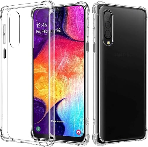 Image of BOXXO Flexible Back Cover for Samsung Galaxy A30s | Back Cover Transparent Clear Shockproof Case Four Corner Protection | Slim Protective Mobile Phone Cover for Samsung Galaxy A30s
