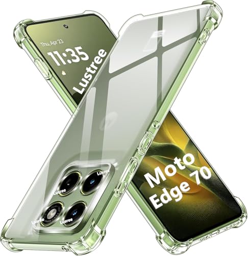 Image of Lustree Back Cover Case Compatible with Motorola Moto Edge 70 | Soft TPU Anti-Shock Bumper Case with Reinforced Corners cam Protection