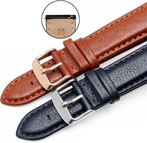 Bracelet de montre en cuir 20mm HHRFCS à fixation rapide - 4