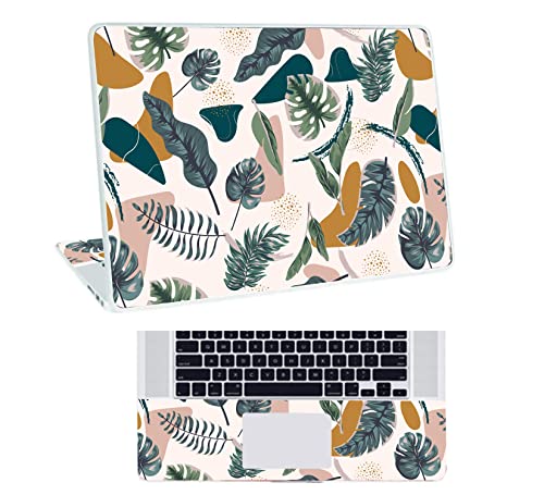 Inkykart Floral D34 Top+Wrist Pad Vinyl Laptop Skin/Sticker/Cover for 14 Inches Laptops Laminated-Removable-HD Quality Compatible for Hp-Dell-Sony-Lenovo-Asus etc.(13.8x9.6 Inches)