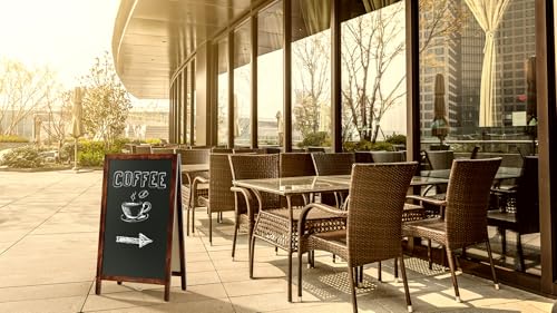 ALLboards Kundenstopper – lackierter Holzrahmen 78×44 cm, Kreidetafel, Restaurant-Tafel
