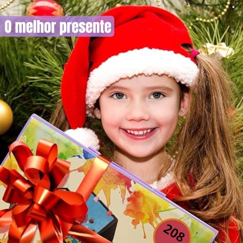 Maleta Pintura Infantil 208 Peças com Cavalete Estojo de Pintura Infantil Menina e Menino Kit de Pin