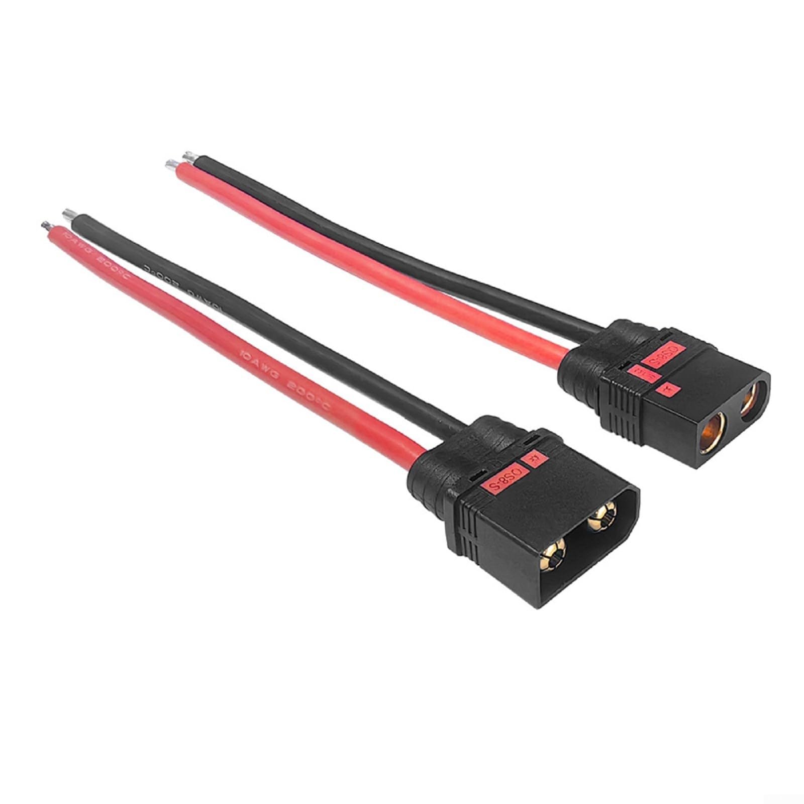 Conector QS8-S antichispas de alta corriente con cable 10 AWG y 110 A para camión 7