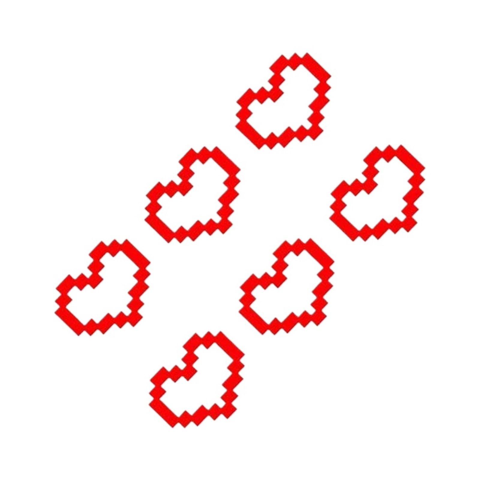 ZUXWUX Car Decal 6PCS Heart-Shaped Car Window Decoration, Headlight and Taillight Stickers(Color1)