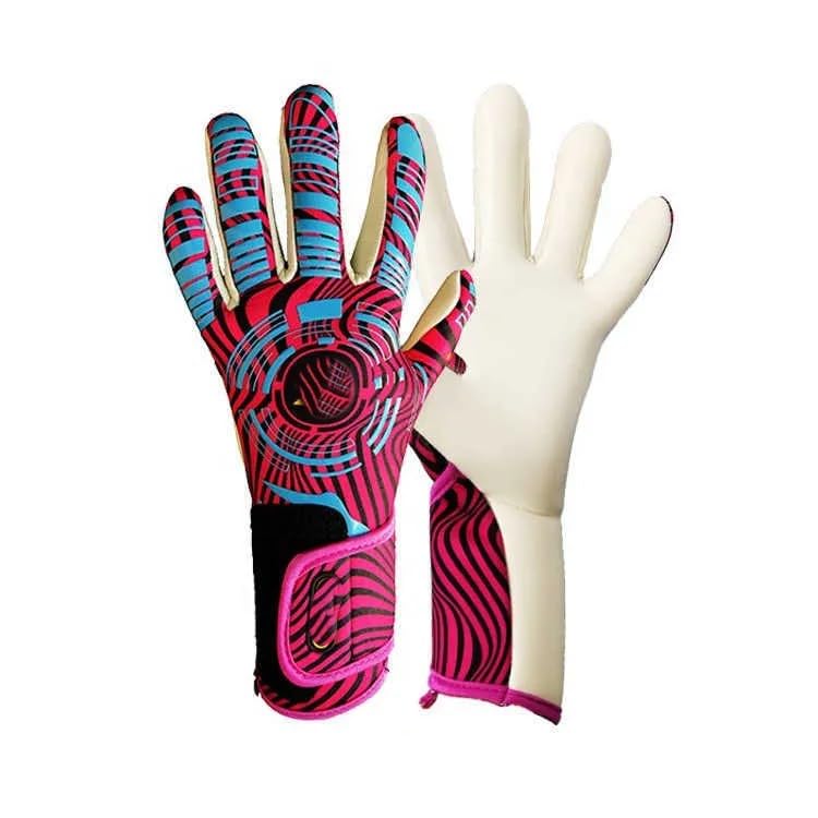 Nema Professional Thick Latex Protection Anti Slip Football Goalkeeper Gloves - Pink -Size 10-image-43