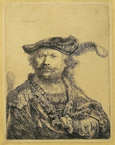 Pintura mural en lienzo de Rembrandt Van Rijn para decoración del hogar 60x90cm