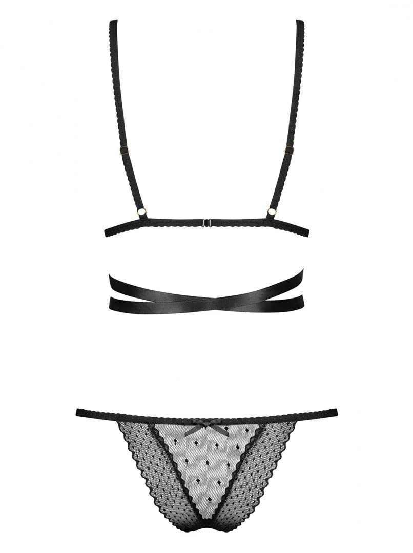 Obsessive Set Sensual De Lencería para Mujer: Brasier Y Tanga Bowessa 2-Pcs Set