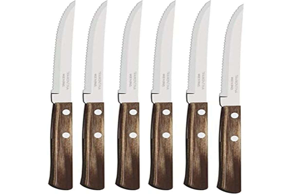 TRAMONTINA Steak Knife - 6 pc - POLYWOOD - Brown - Brazil