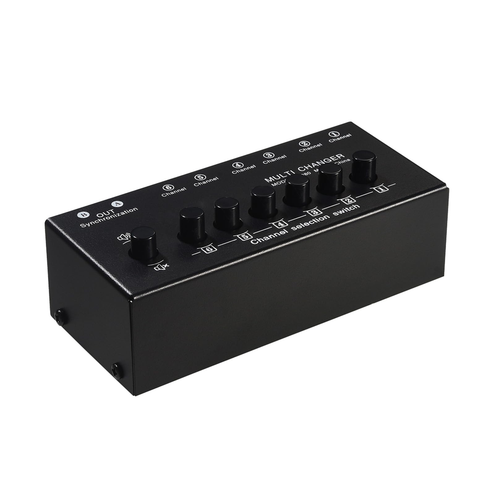 Bediffer Commutatore di Segnale Audio 6 in 2 Out con Prestazioni Affidabili e Commutazione Semplice per Home Theater e Configurazione Musicale Metallo Nero 5,4 X 2,4 X 1,6 Pollici
