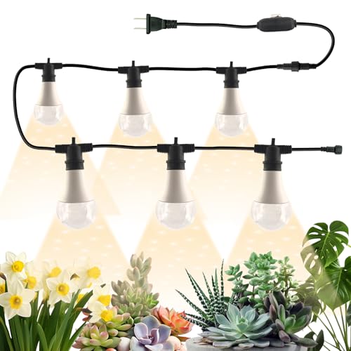 JMXULONG Grow Light Bulbs LED Growth Bulb A25, Full Spectrum