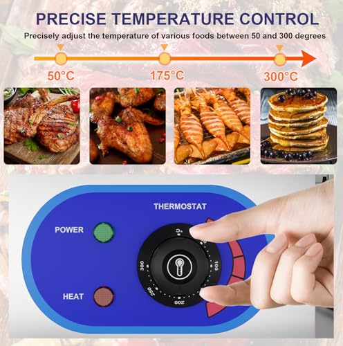 Piastra Elettrica Professionale Griglia BBQ Grill In Acciaio Inox da banco 3000 W 220-240 V Piastra Elettrica Commerciale con Certificazione CE - immagine 4