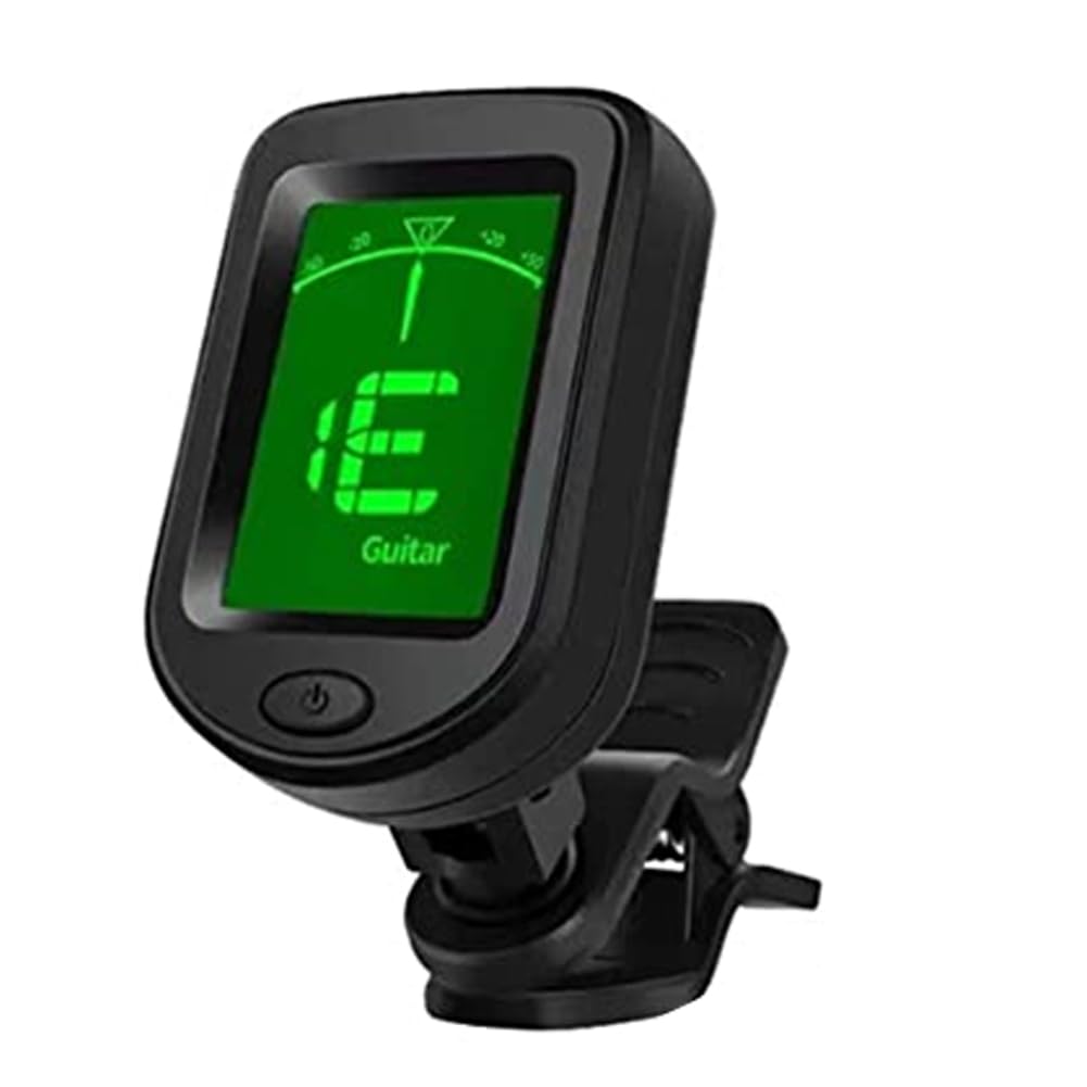 Afinador Clip Cromático Para Guitarra, Bajo, Violín, Ukelele - Pantalla LCD, Batería 3V
