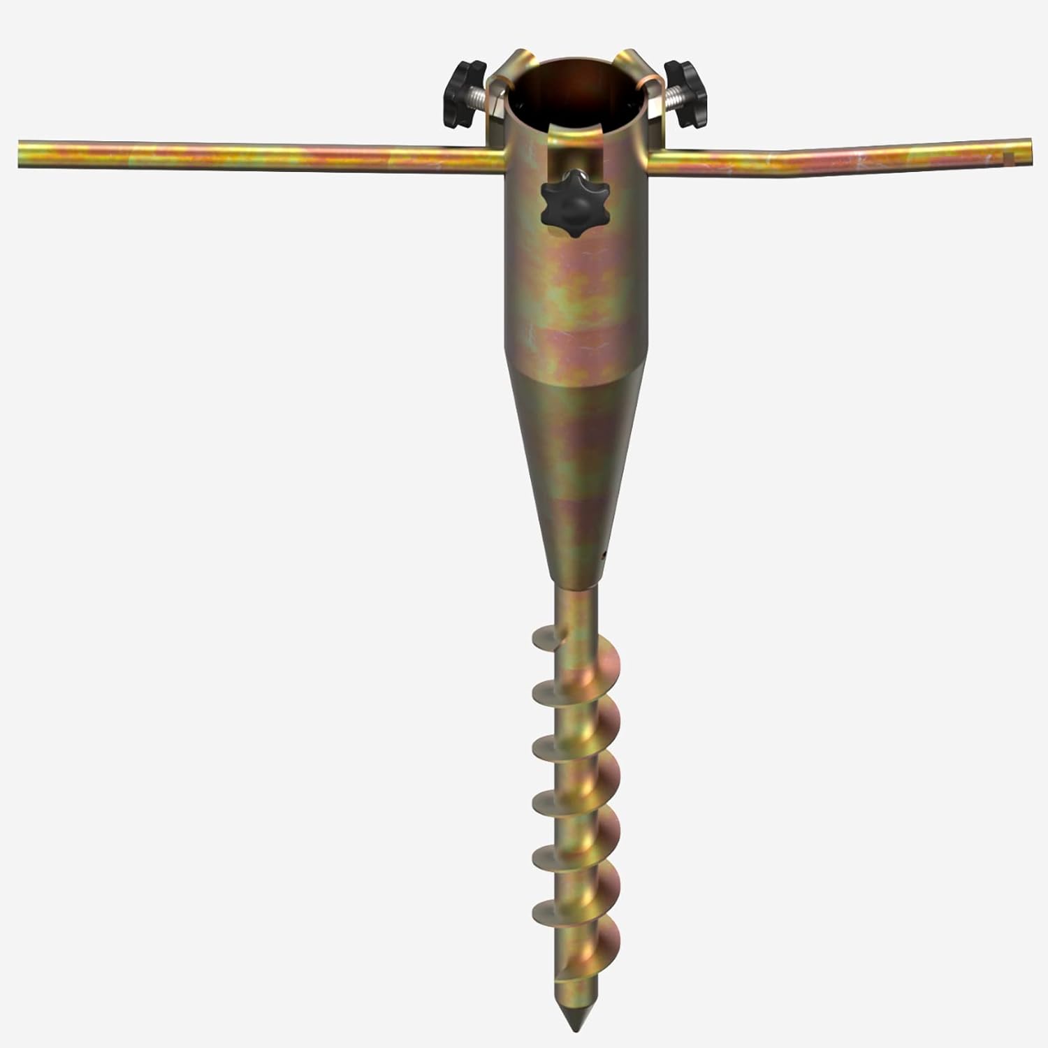 Zaquak Beach Umbrella Anchor,No Dig Ground Anchor with 5Spiral Screw,Umbrella Sand